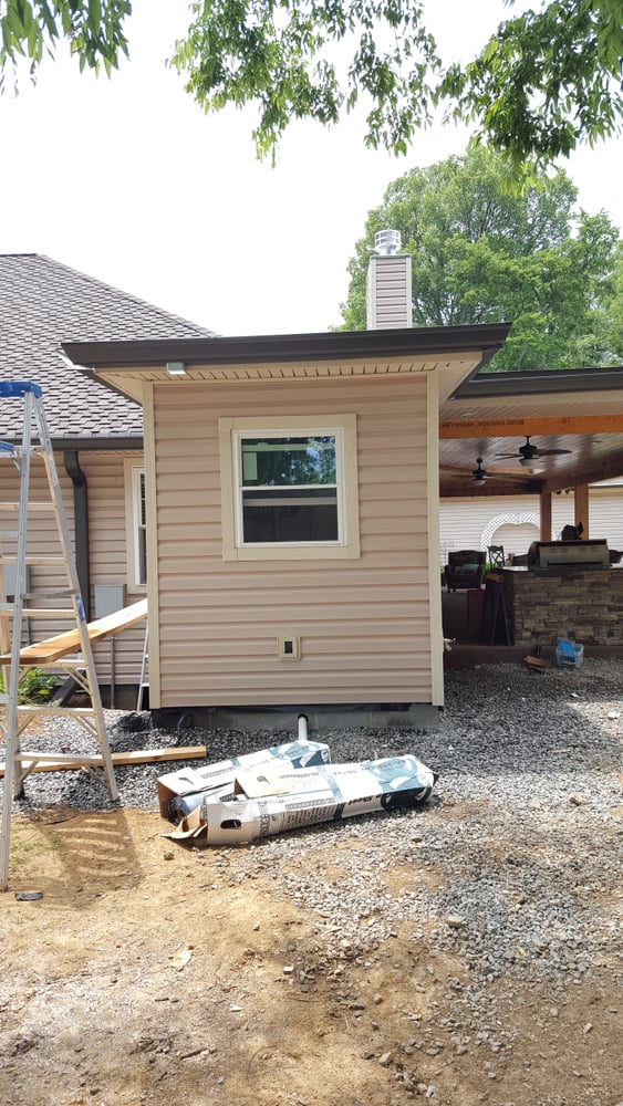 Covered Patio with Outdoor Kitchen and Fireplace (48' by 20')