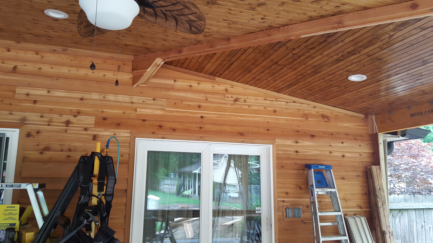 Covered Patio with Outdoor Kitchen and Fireplace (48' by 20')