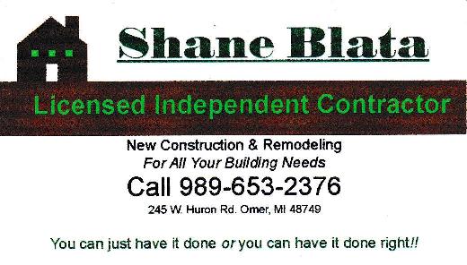 Shane Blata Licensed contractor