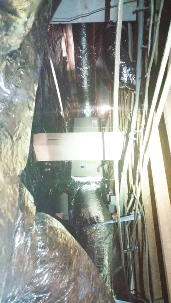 Installed new system, duct work, vapor barrier