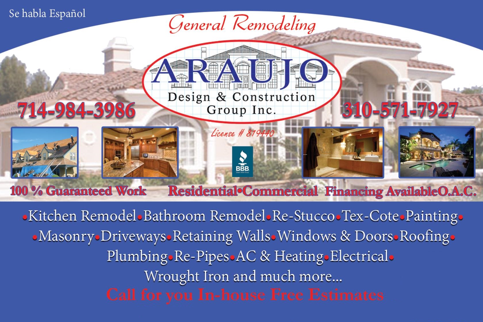 Araujo Design And Construction Group Inc