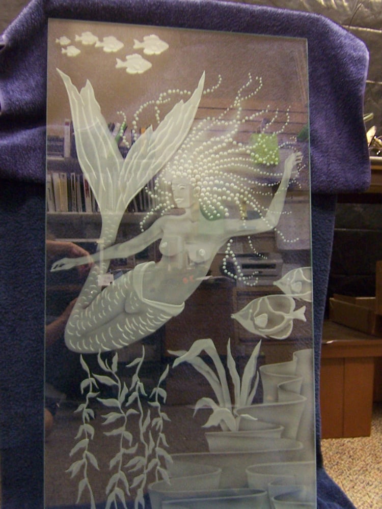 Etched or Sandblast glass for exterior or interior doors 