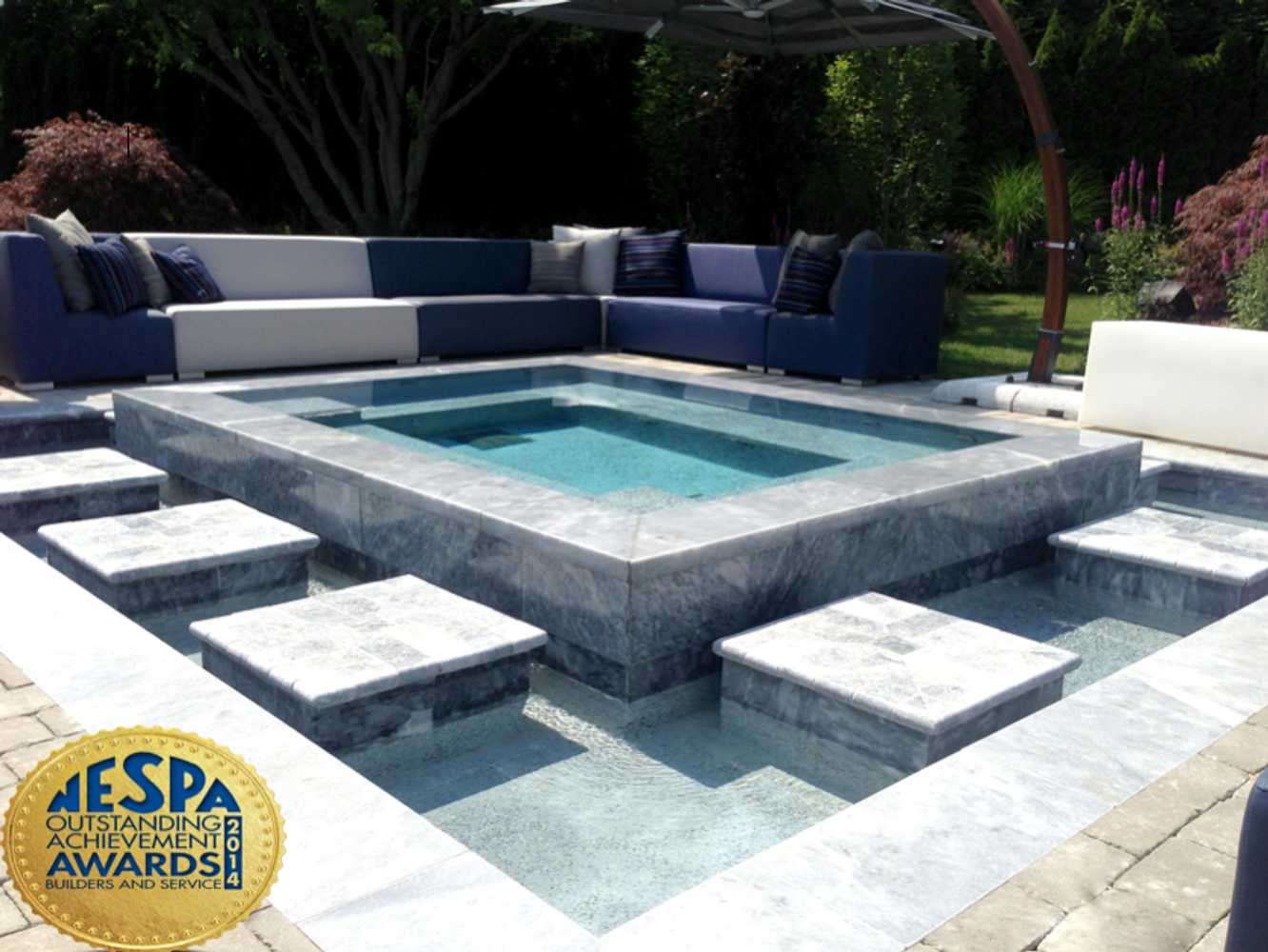 East Hampton gunite pool and patio