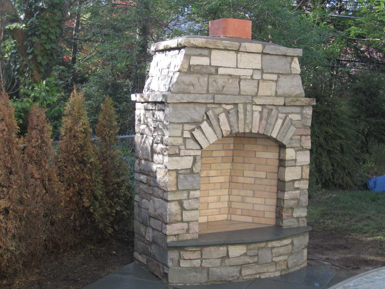 Birmingham Outdoor Natural Stone Fireplace