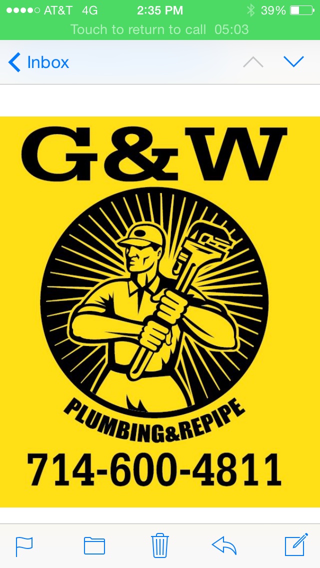 G & W Plumbing & Repipe Inc