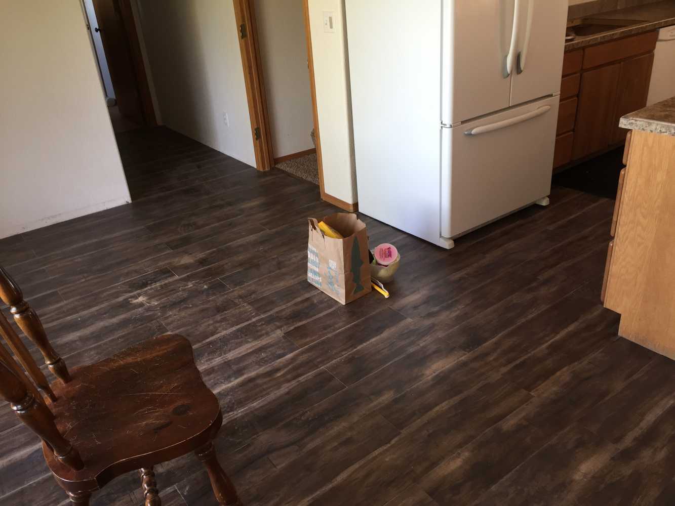 Custom floors and kitchen upgrades