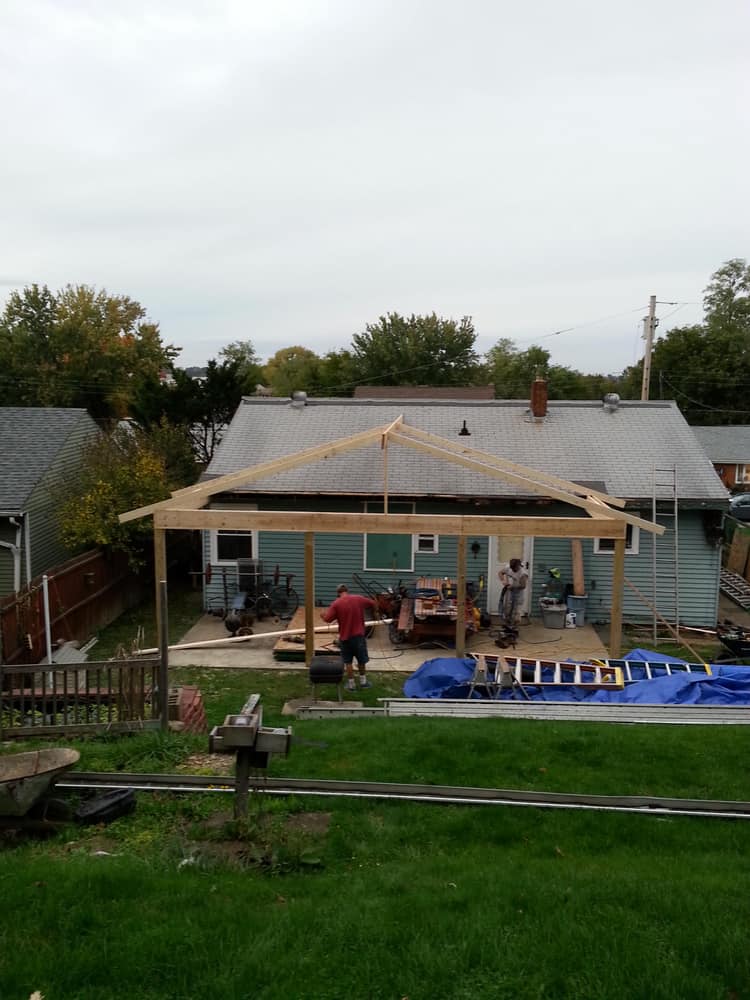 A covered patio we built.