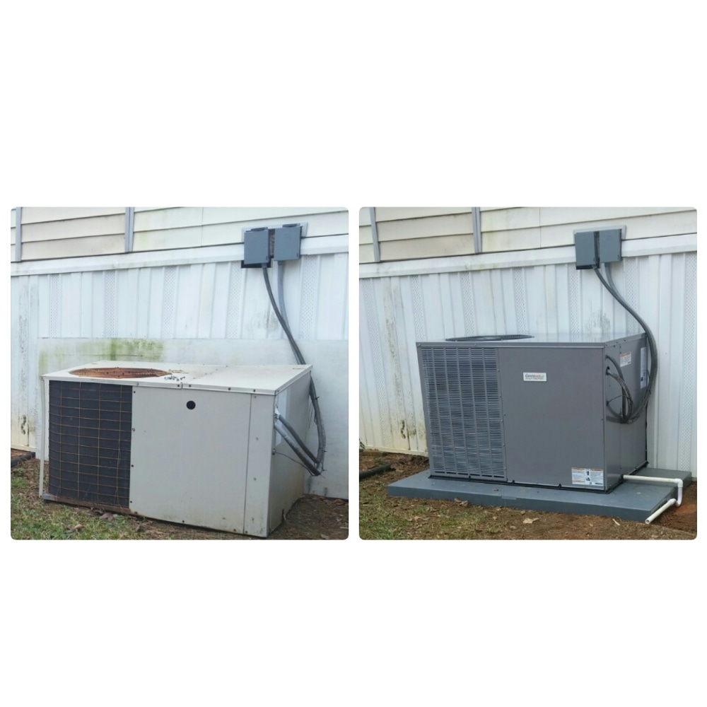 Installed new system, duct work, vapor barrier