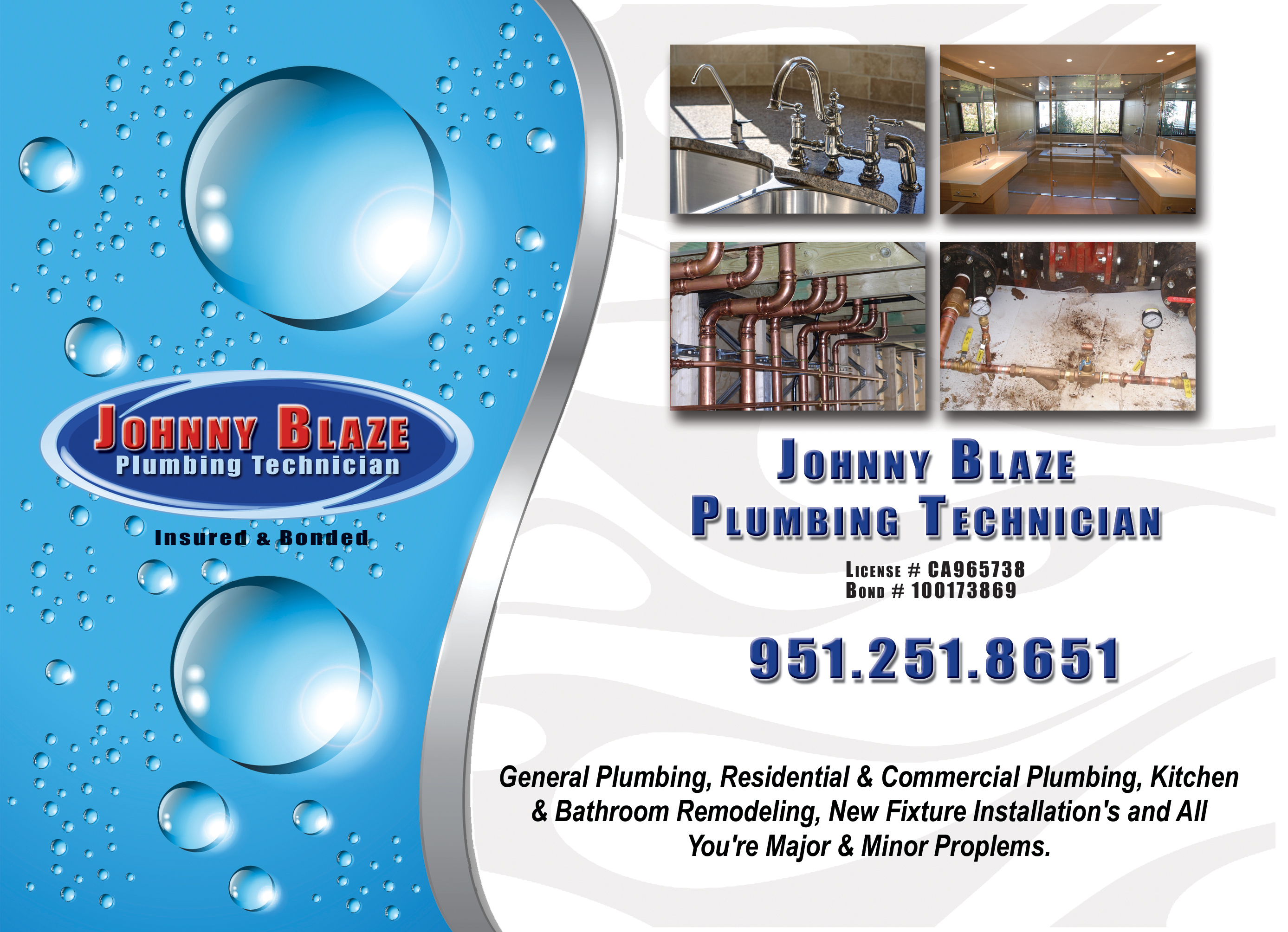 Johnny Blaze Plumbing Technician