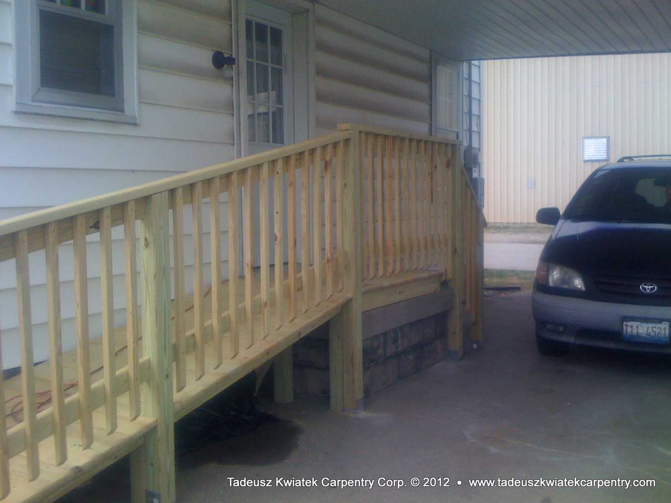 Small home remodel, Jasper, IN: deck and ramp, custom kitchen cabinets...