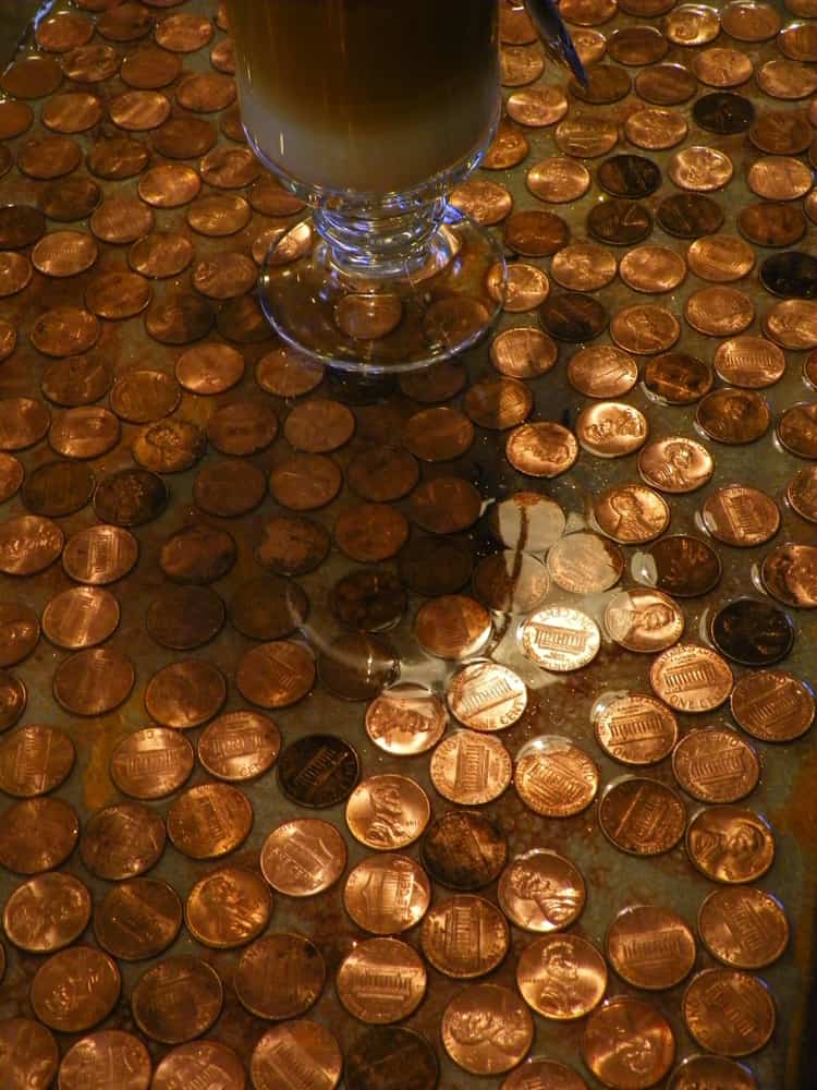 Metal illusion Epoxy Floors and Concrete Countertops