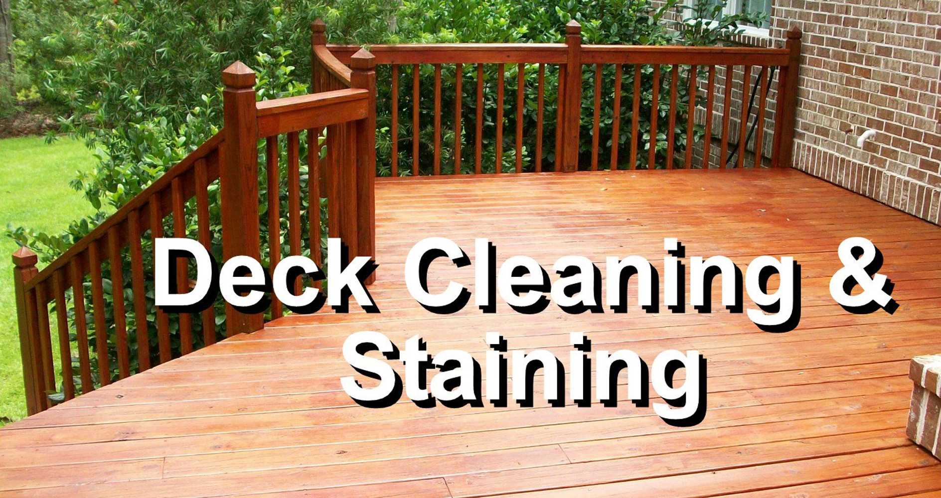 Finished deck we Power washed,Cleaned & Stained.