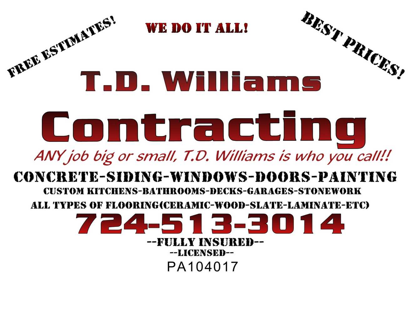 Projects by Td Williams Contracting