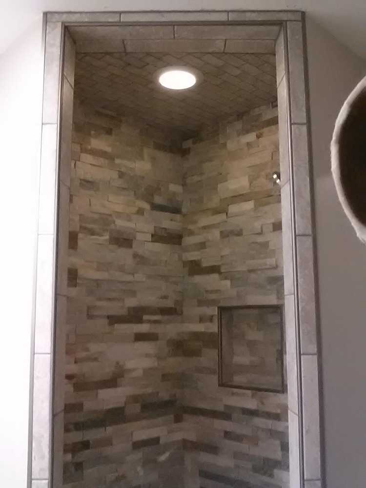 Custom built tiled showers