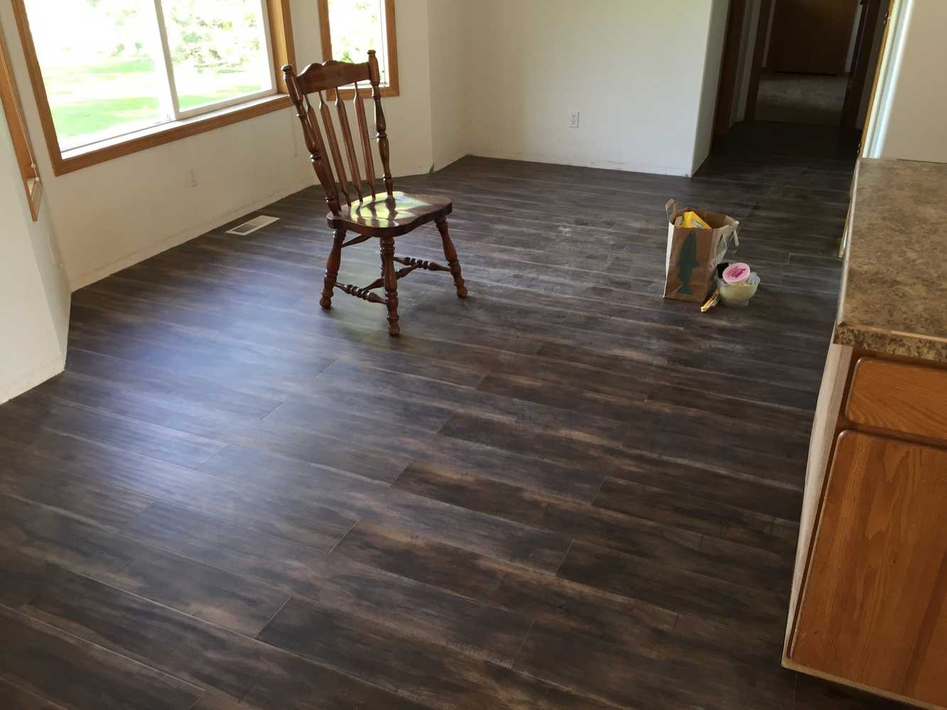 Custom floors and kitchen upgrades