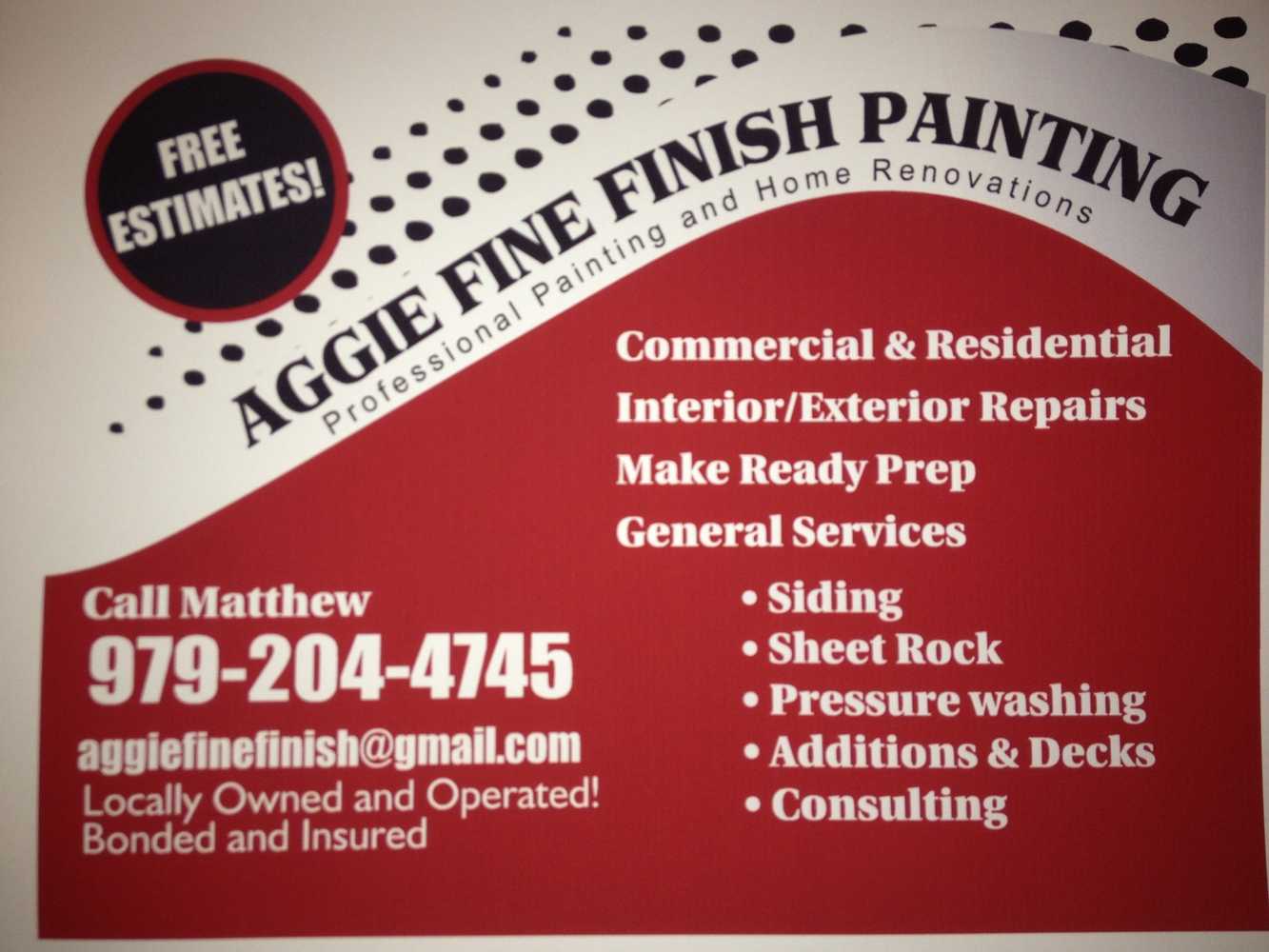 Aggie Fine Finish Painting Company Project